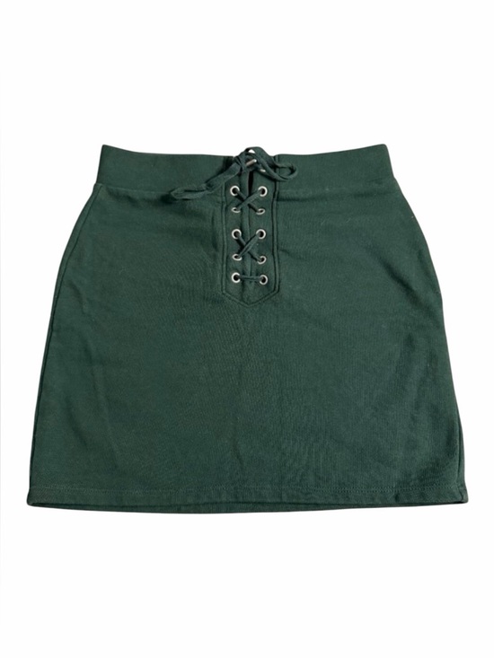 Forever 21 Dresses & Skirts - FOREVER 21 Women's Green Lace-Up Stretch Pencil Skirt Small